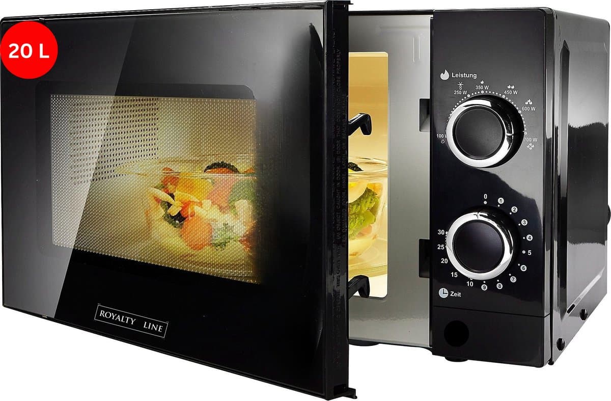 Royalty Line® MWO3818 Vrijstaande Solo Magnetron - 20 Liter - Microwave Met 6 Magnetronstanden - Microgolf - 700W - Binnenverlichting - Zwart — afbeelding 1