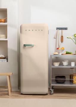 CREATE - Koelkast in retrostijl - Zand - Handvat Sage - FRIDGE RETRO 281L — thumbnail 5