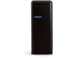 CREATE - Koelkast in retrostijl - Zwart - Handvat Kobaltblauw - FRIDGE RETRO 281L