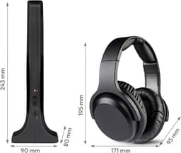 MEDION Draadloze Hoofdtelefoon HS-1 (voor TV, bereik tot 15 m, met oplaadstation, Over Ear, hoog draagcomfort, USB-C, MD40006) — thumbnail 7