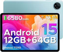 DOOGEE TAB A9 - Tablet - Android 15 - 12GB RAM + 64GB ROM（2TB/TF） - 10 Inch - 6580 mAh - 5G WiFi - Tablet Unisoc T310 - Dubbele Luidspreker - 3,5 mm aansluiting - Face ID - Blauw — thumbnail 1