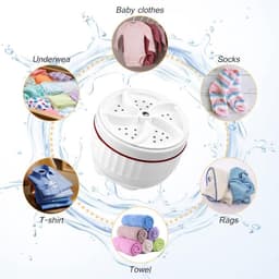 Draagbare Wasmachine USB Opladen Ultrasone Wasmachine Machine Fit Voor Wasserij Emmer Wastafel Badkamer Wastafel — thumbnail 2