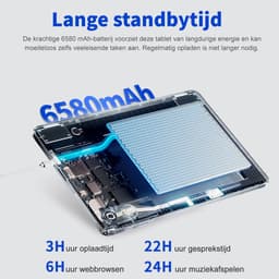HOTWAV Pad 13 Pro - Tablet met toetsenbord + muis + stylus - Android-tablet - 10,1 inch - 120 Hz verversingssnelheid - 12+256 GB RAM/ROM - 6580 mAh-batterij - 13 MP-camera - 4G dual-sim - gezichtsherkenning - Grijs — thumbnail 4