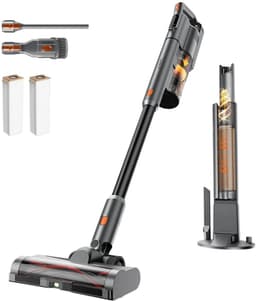 UWANT V500 Steelstofzuiger Draadloos - Zelflegende Stofzuiger zonder Zak - 25kPa Zuigkracht - LED-Verlichting - Kruimeldief Snoerloos — thumbnail 1
