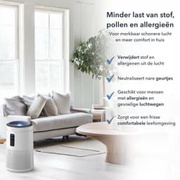 Blanc Square Luchtreiniger Pro - Air Purifier - HEPA 13 + Koolstoffilter - 400m³/h 90m² met UV-Desinfectie - Slaapkamer, Woonkamer, Kantoor – Tegen Allergie, Pollen, Geurtjes - Luchtkwaliteitindicator - Clean Air Slaapstand — thumbnail 10