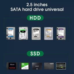 Geen demontage nodig USB 3.0 harde schijfbehuizing - harde schijf extern - harde schijf - USB 3.0 harde schijfbehuizing - 12*7,6*1,3 cm - Zwart - ABS — thumbnail 3
