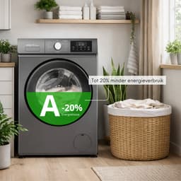 RYER CoreWash - Wasmachine - 8kg - 15 programma’s - 1200 toeren - Energieklasse A-20% - Voorwas met Stoom & Trommelreiniging - 75 dB - Antraciet - 2026 Model - 10 jaar garantie op motor — thumbnail 6