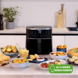 Princess Digitale Airfryer XL 182244 - 6 liter - Groot - PFAS vrij - Heteluchtfriteuse - Zwart - Digital Touchscreen - 8 Automatische Programma's - Inclusief in hoogte verstelbaar Grillrack — thumbnail 5