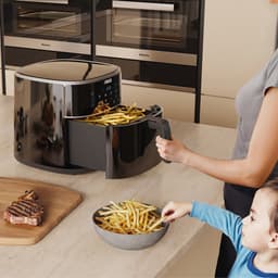 Princess Digitale Airfryer XXL 182254 - 8 liter - Extra Groot - PFAS vrij - Heteluchtfriteuse - Inclusief in hoogte verstelbaar Grillrack - Digital Touchscreen - 8 Automatische Programma's - 1800W - Zwart — thumbnail 5
