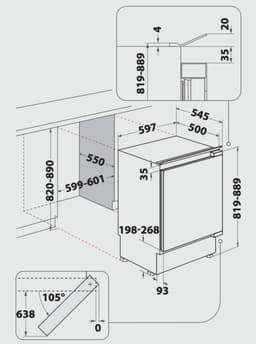 Ignis ( Whirlpool ) ARL 8GS2 C | Onderbouw koelkast | 82 cm — thumbnail 6