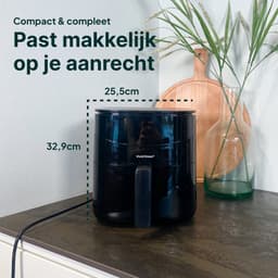 Vivid Green Airfryer 3L – 2 tot 3 Personen – PFAS-vrij – 8 Programma’s – Digitaal Display — thumbnail 9