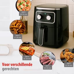alpina Airfryer 4.5L - Heteluchtfriteuse 1-4 Personen - Air Fryer met Timer Functie - Instelbare Temperatuur 80 tot 200 Graden - Heteluchtoven 1400W — thumbnail 5