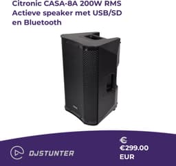 Citronic CASA-8A 200W RMS Actieve speaker met USB/SD en Bluetooth — thumbnail 16