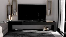 TV Meubel Evolution 180cm Breed in Essen Wit met Draadloze Oplader en USB Poorten — thumbnail 6