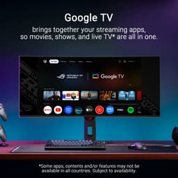 ASUS ROG Strix XG34WCDMTG - UWQHD Curved QD-OLED Gaming Monitor - Google TV - USB C 90W - 240hz - 0.03ms - Speakers - 34 inch — thumbnail 3