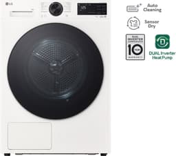 LG RHX5009TWB warmtepompdroger 9 kg met Dual Inverter Heat Pump voor gelijkmatig en energiezuinig drogen - Sensor Dry stopt automatisch bij droog - Zelfreinigende condensor voor duurzaam rendement en ThinQ slimme bediening. Energieklasse B — thumbnail 8