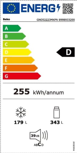 Beko GNO5231XPN - Koel-vriescombinatie - Side By Side - No Frost-  RVS — thumbnail 2