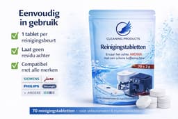 70 Reinigings tabletten Koffiemachine – 2g Universele Onderhoudstabletten voor Espresso & Volautomatische Koffiemachines – Geschikt voor Siemens, Jura, Bosch, Nespresso, Philips, Krups — thumbnail 2