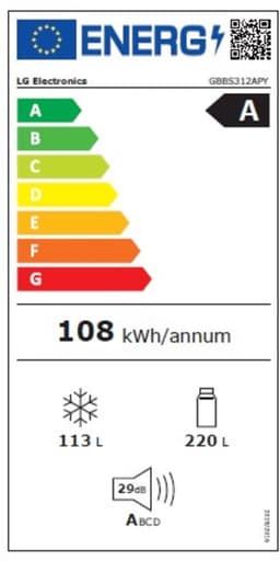 LG GBBS312APY - Koel-vriescombinatie 333L - Zilver - DoorCooling voor gelijkmatige koeling - Zero Clearance voor een naadloze pasvorm - ThinQ bediening - Energieklasse A — thumbnail 2