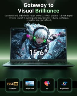 ACEMAGIC LX15Pro Gaming Laptop – 15,6 Zoll FHD Display - AMD Ryzen 5 7430U Prozessor - tot 4,3 GHz - 16 GB RAM DDR4 512 GB SSD - Grijs — thumbnail 5