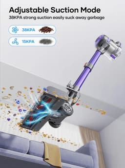 House of Balance SteelStofzuiger - Sterke Zuigkracht - Draadloos - 45 Minuten - incl Accessoires - Stofzuiger - Draadloze Stofzuiger — thumbnail 5