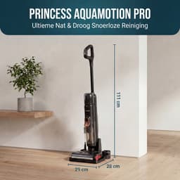 Princess 337020 AquaMotion Pro Vloerreiniger 4-in-1 - Draadloos – DC-motor – 21,6 V, wast en droogt tegelijkertijd - elektrische dweil - Reinigingsmachine - Floor washer - 25 minuten accuduur — thumbnail 7