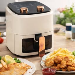 Sensova - Airfryer 5,5 Liter Olievrij Heteluchtfriteuse - Multifunctionele Elektrische Friteuse met 8 Automatische Programma’s - 1350W Vermogen - Grote Capaciteit voor Gezond, Snel en Vetarm Koken Thuis — thumbnail 8