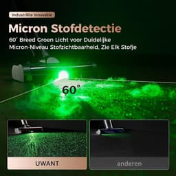UWANT V500 Steelstofzuiger Draadloos - Zelflegende Stofzuiger zonder Zak - 25kPa Zuigkracht - LED-Verlichting - Kruimeldief Snoerloos — thumbnail 4