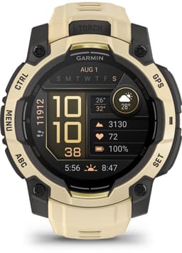 Garmin Instinct® 3 - Smartwatch - 45mm - AMOLED - Crème/Citrine - Limited Edition — thumbnail 1