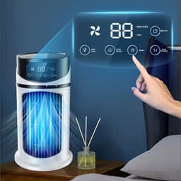 Aafinity Draagbare Luchtkoeler Bureauventilator - USB Persoonlijke Airconditioner met Bevochtiger - Stille Koelventilator voor Thuis en Kantoor — thumbnail 6