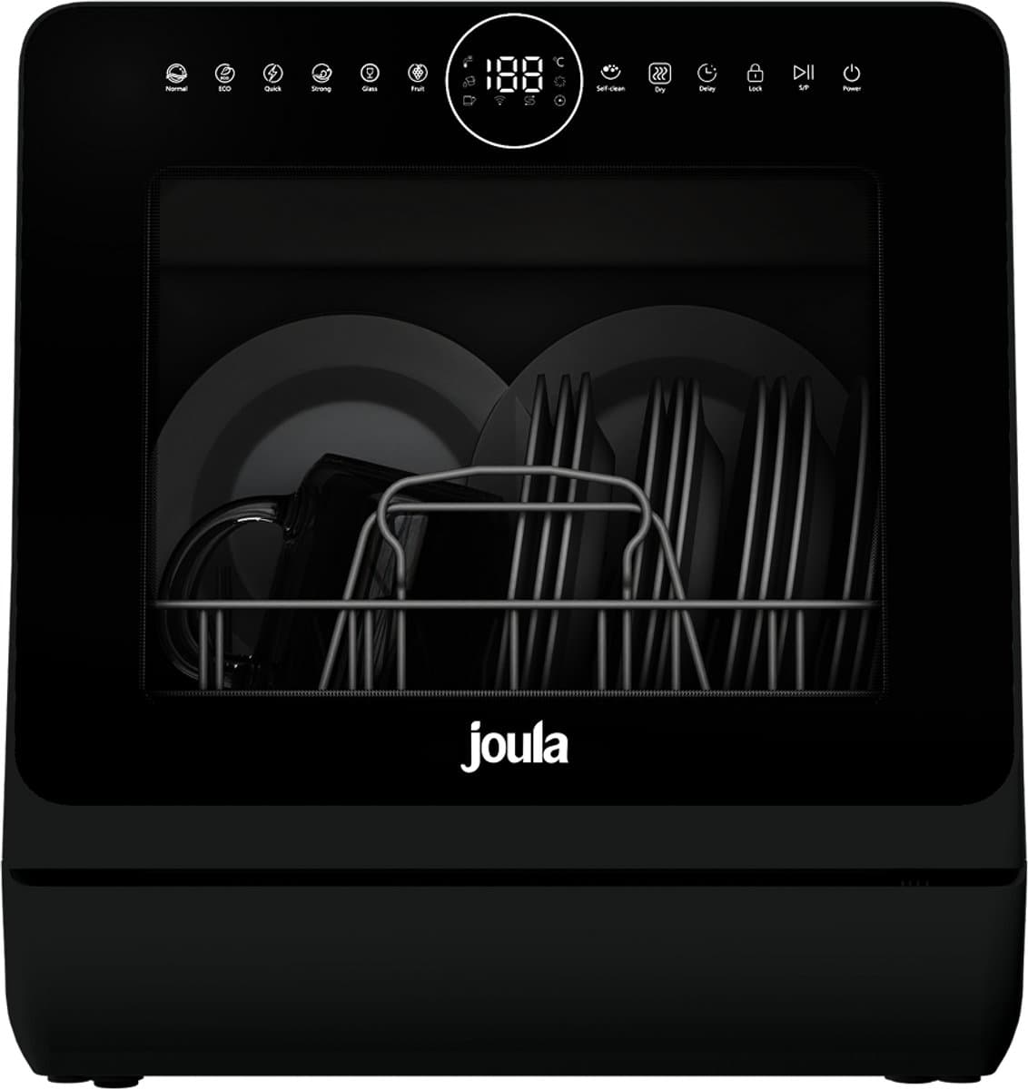 Joula Mini Vaatwasser met Waterreservoir - 8 Wasprogramma's - 5 Couverts - Kleine Smalle Vrijstaande Afwasmachine - Camping - Zwart — afbeelding 1