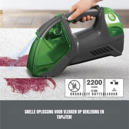 Quvo® Tapijtreiniger Stofzuiger – Professionele Stoomreiniger – Draagbare Vlekkenreiniger – Anthracite/Groen - ‎40cm x 25cm x 17cm — thumbnail 3