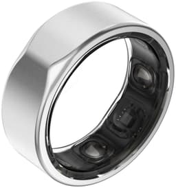 Kuno Ring 2 – Smart Ring – Slaapmonitor – Hartslag & Activiteitentracker – Stappen & Calorieën Meten – Zonder Abonnement – Waterbestendig – Zilver Maat 8 — thumbnail 1