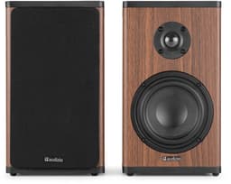 Draadloze speakers - Audizio BS20 speakerset - Luidspreker boxen met Bluetooth - Oplaadbare accu - Houtlook — thumbnail 14