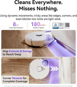 NARWAL Freo Z10 Robot Vacuum Cleaner and Mop with Anti-Burdock System, 15,000Pa, 75°C Cleaning, Drying, Automatic Lift, Self Emptying, Obstacle Avoidance, for Pet Hair — thumbnail 4