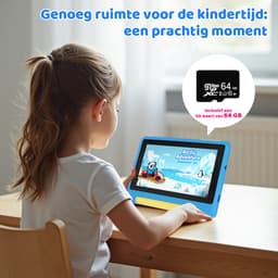 Kindertablet 7 inch - 128GB (64GB+64GB) + 8GB RAM - Tablet Inclusief Beschermhoes en 64GB SD-kaart - Ouderlijk Toezicht & Lange Batterijduur - Blauw — thumbnail 11