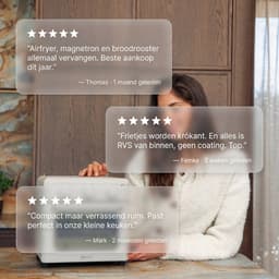 Safecourt 6-in-1 Airfyer oven - 100% PFAS-vrij - 6 programma’s - 80 tot 230 graden - Airfryer, bakken, roosteren, toasten, grillen & opwarmen - Beige — thumbnail 12