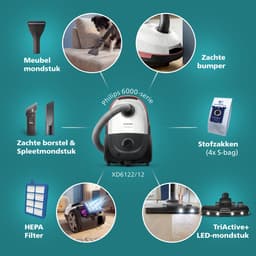 Philips 6000-serie TriActive+ LED XD6122/12 - Stofzuiger met zak — thumbnail 5