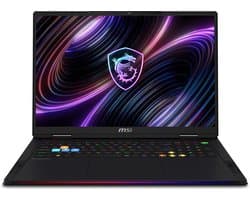 MSI Raider 18 Max HX A2WI-1051NL Intel Core Ultra 9 290HX Plus Laptop 45,7 cm (18") WQUXGA 32 GB DDR5-SDRAM 2 TB SSD NVIDIA GeForce RTX 5080 Wi-Fi 7 (802.11be) Windows 11 Home Zwart