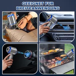 Sander Shop 3-in-1 handstofzuiger accu, 3 snelheden handstofzuiger, draadloos, 15000PA auto stofzuiger sterk, 80000 RPM handheld stofzuiger snoerloze mini stofzuiger voor auto, keuken, pc, bank, kantoor, huis-blauw — thumbnail 3