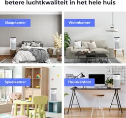 Atmosed 5-in-1 Luchtreiniger - Air Purifier - HEPA H13 Filter - Koolstof Filter - CADR 420 m³- 60 m² - Automatische stand - Luchtfilter tegen Hooikoorts, Allergie, Stof en Huisstofmijt - Luchtkwaliteitsindicator - Ionisator - UV Sterilisator — thumbnail 4