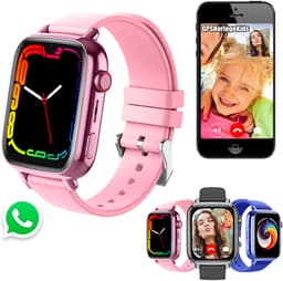 GPSHorlogeKids© - GPS horloge kind - smartwatch kinderen - WhatsApp - 4G videobellen - SOS alarm - TikTok - Google Assistant - facebook - smartwatch kind - nieuw 2025 - incl SIM – model Flux Roze — thumbnail 8