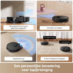 Dreame L40 Ultra AE – Zelfreinigende Robotstofzuiger met Warmwater Dweilsysteem, 19.000 Pa Zuigkracht & Automatisch Leegstation - Zwart — thumbnail 6