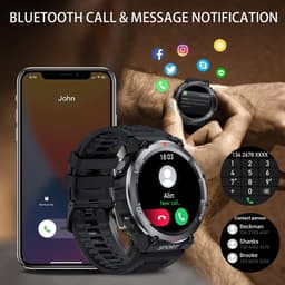 Manike K56 Smartwatch – 1,32 inch Display - Hartslag - & Bloeddrukmeting - SpO₂ - Slaapmonitoring - Multisport - IP67 Waterdicht - 7 Dagen Batterij - Meldingen, Android & iOS Compatibel — thumbnail 4