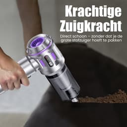 Kruimeldief Snoerloos - Handstofzuiger - 20.000 Pa zuigkracht - Auto Stofzuiger met 9 Opzetstukken - Kruimelzuiger - 100W - Airduster - Zuigen & Blazen — thumbnail 5