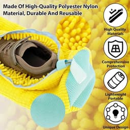 Allecto Plus - Shoe Waszak voor Wasmachine - Sneakers - Gele Schoen Waszak - Premium Kwaliteit - Herbruikbaar - Duurzaam - Rits - Schoonmaak Wastas - Trainer Sneakers Reinigingszak. — thumbnail 2