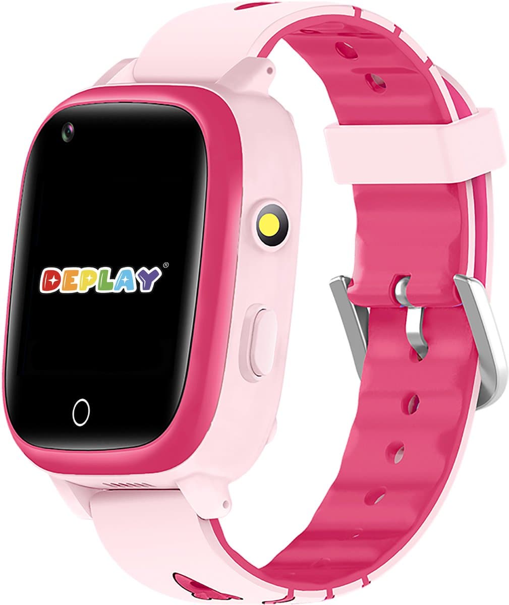 DEPLAY 4G KidsWatch Hero - GPS Horloge Kind - Smartwatch Kinderen - Kinderhorloge - Smartwatch Kind - Kinder Smartwatch - Roze — afbeelding 1