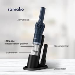 Kruimeldief NanoDetect 120W - Kruimelzuiger Snoerloos - Krachtige Handstofzuiger - Draadloos - Autostofzuiger - Samako — thumbnail 6