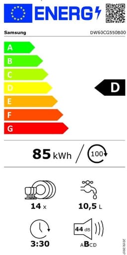 Samsung DW60CG550B00ET vaatwasser Volledig ingebouwd 14 couverts — thumbnail 16