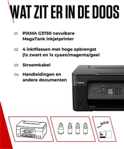 Canon MegaTank PIXMA G3570 - All-in-One Inkttankprinter - Zwart — thumbnail 5